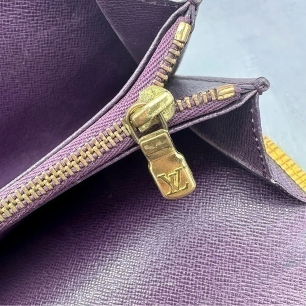 AUTHENTIC Louis Vuitton Sarah Epi leather wallet. Tassel yellow. - Picture 3 of 12
